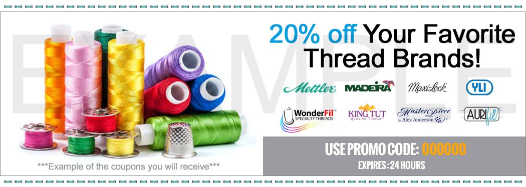 Advertisement for Thread Thursday Sale with Offer Details