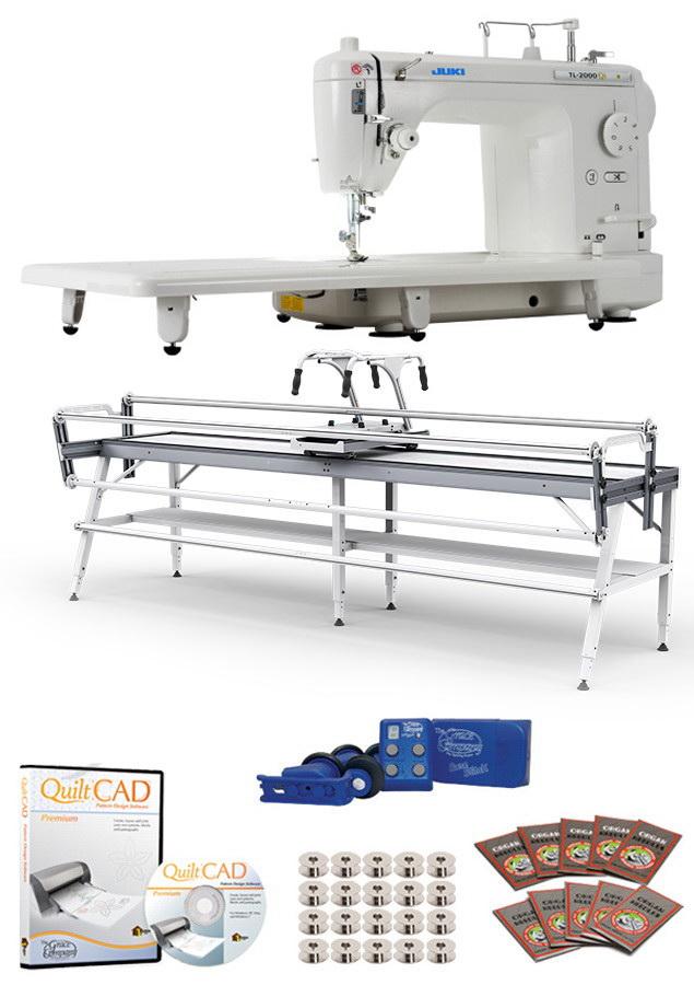 Juki TL-2000Qi Long Arm, Grace GQ Frame, Stitch Regulator, QuiltCAD