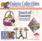 Dakota Collectibles Touch of Tuscany embroidery designs CD-ROM for embroidery software; 15 designs, 5x7 sewing field
