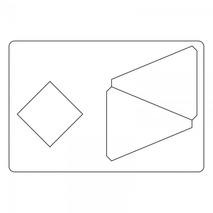 Sizzix Bigz L Kaleidoscope die set; assembled 6 1/2 inch, shows diamond tile and kaleidoscope outline.