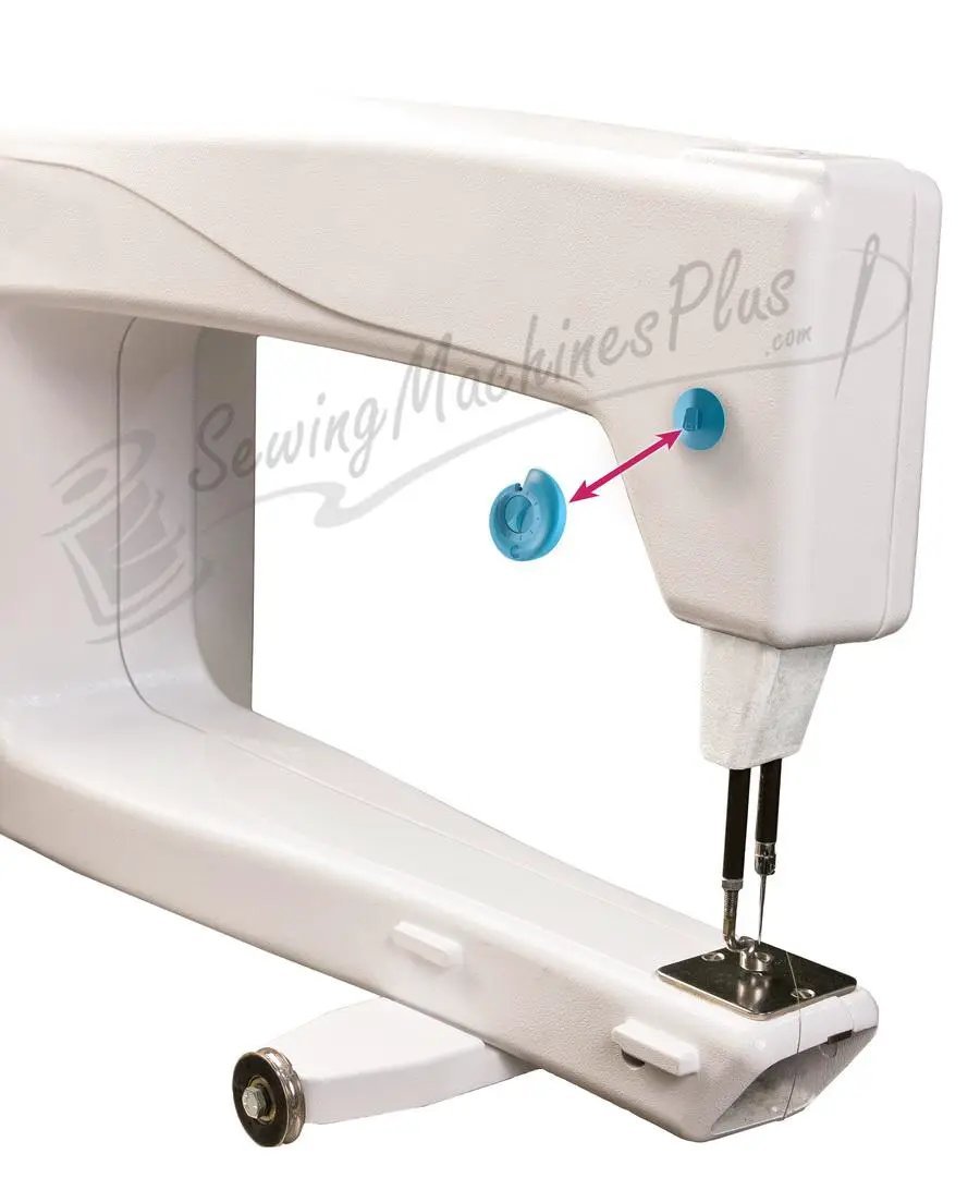 TrueCut TrueTrim Thread Cutter by Grace Company, white unit with blue knobs