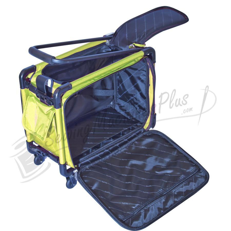 17" Tutto Small Carry-On Luggage on Wheels - LIME