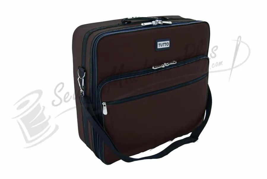 Tutto 20" Embroidery Project Bag - CHOCOLATE