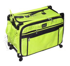 Tutto 20in lime green medium machine on wheels bag with black trim and front pockets