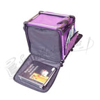Tutto 20-inch purple serger on-wheels machine bag with side pockets