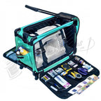 Tutto turquoise Large Machine on Wheels sewing machine bag with internal organizer and accessories
