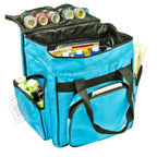 Tutto Serger/Accessory Bag, turquoise, with multiple pockets and carrying handles