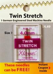 Klasse Twin Stretch Needle Size 75/4.0mm - Buy 2 Get 1 FREE