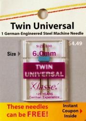 Klasse Twin Universal Needle 100/6.0mm - Buy 2 Get 1 FREE