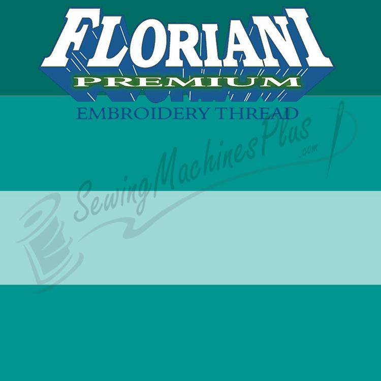 V69 - Floriani Variegated Embroidery Thread, Aquamarine Stripe, 1,100yd spool