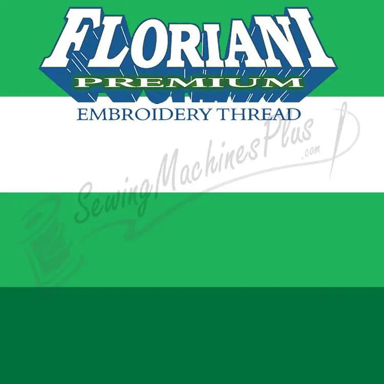 Floriani embroidery thread spool, Nile Stripe variegated greens, 1,100 yd.