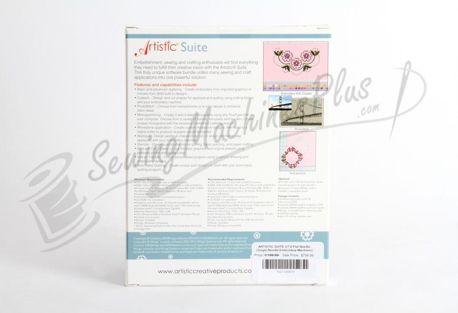 Artistic Suite V7.0 with 4 Round Cutwork Needles (multi needle machines)