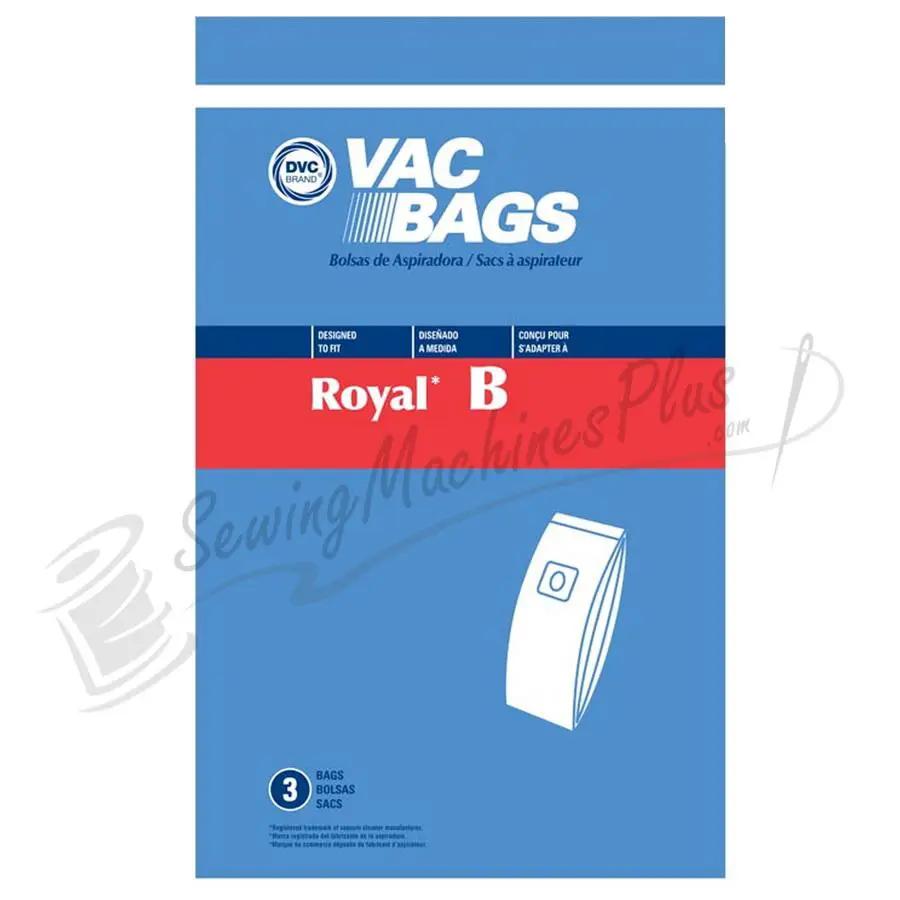 Royal Upright B Paper Vacuum Bags, blue DVC-brand 3-pack package