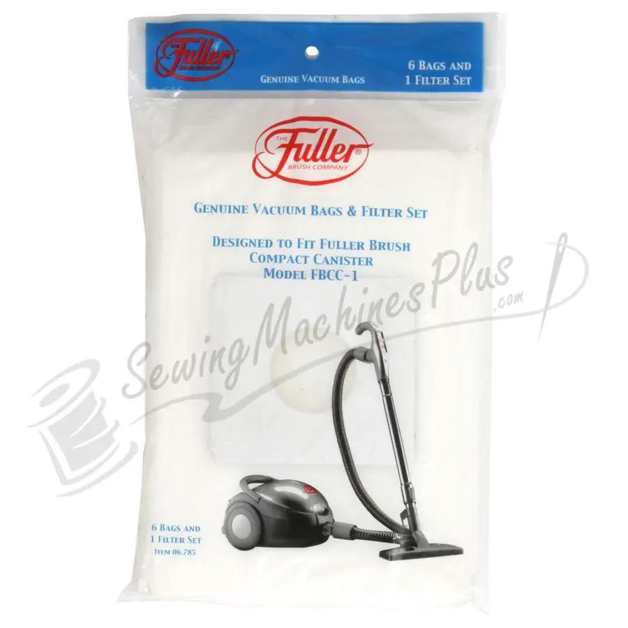 Fuller Brush FBCC-1 vacuum bag set, 6 paper bags and 1 filter, by Fuller Brush Co.