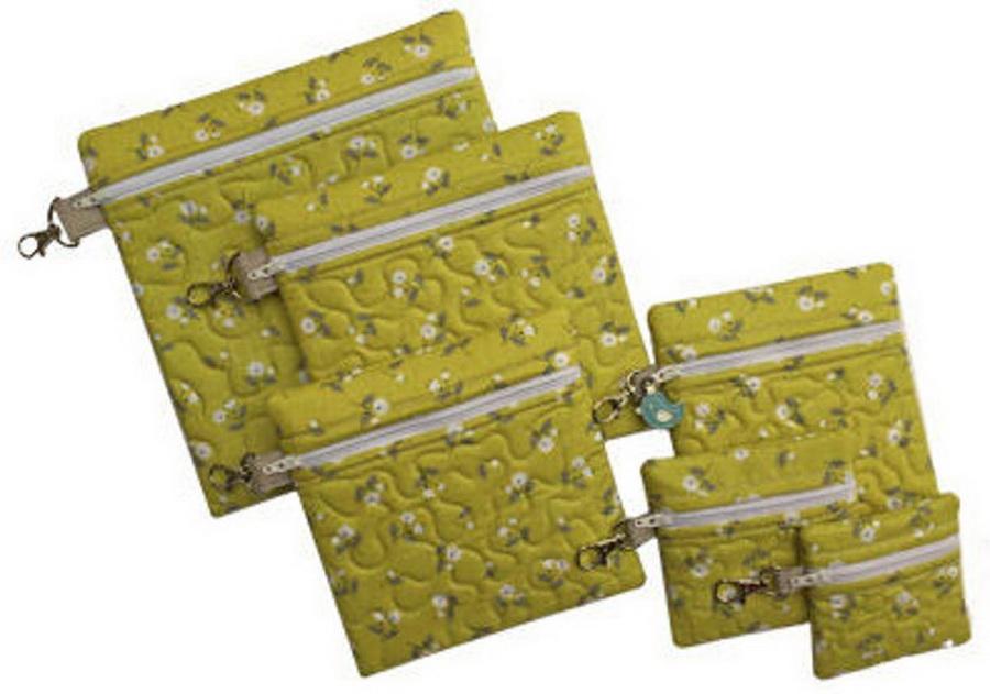 Embroidery Garden Zippered Bags Set