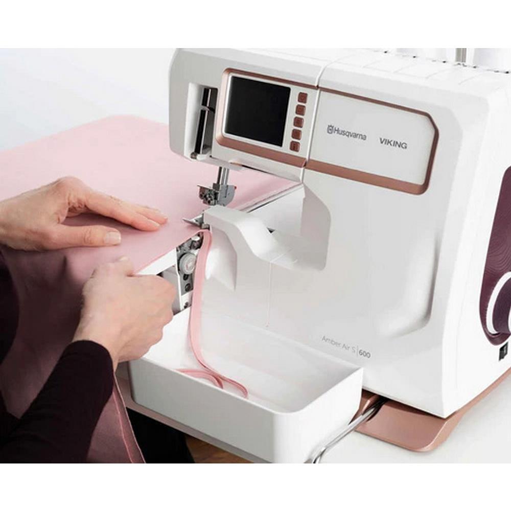 Husqvarna Viking Amber Air S600 Coverlock - Sewingmachinesplus.com