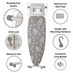 ironMATIK Space Surfer Premium Ironing Board in Pagoda Gray - Sewingmachinesplus.com