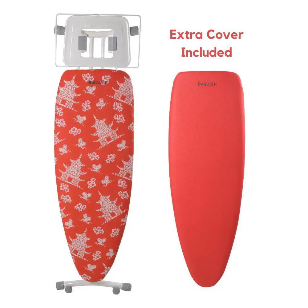 ironMATIK Space Surfer Premium Ironing Board in Pagoda Orange - Sewingmachinesplus.com