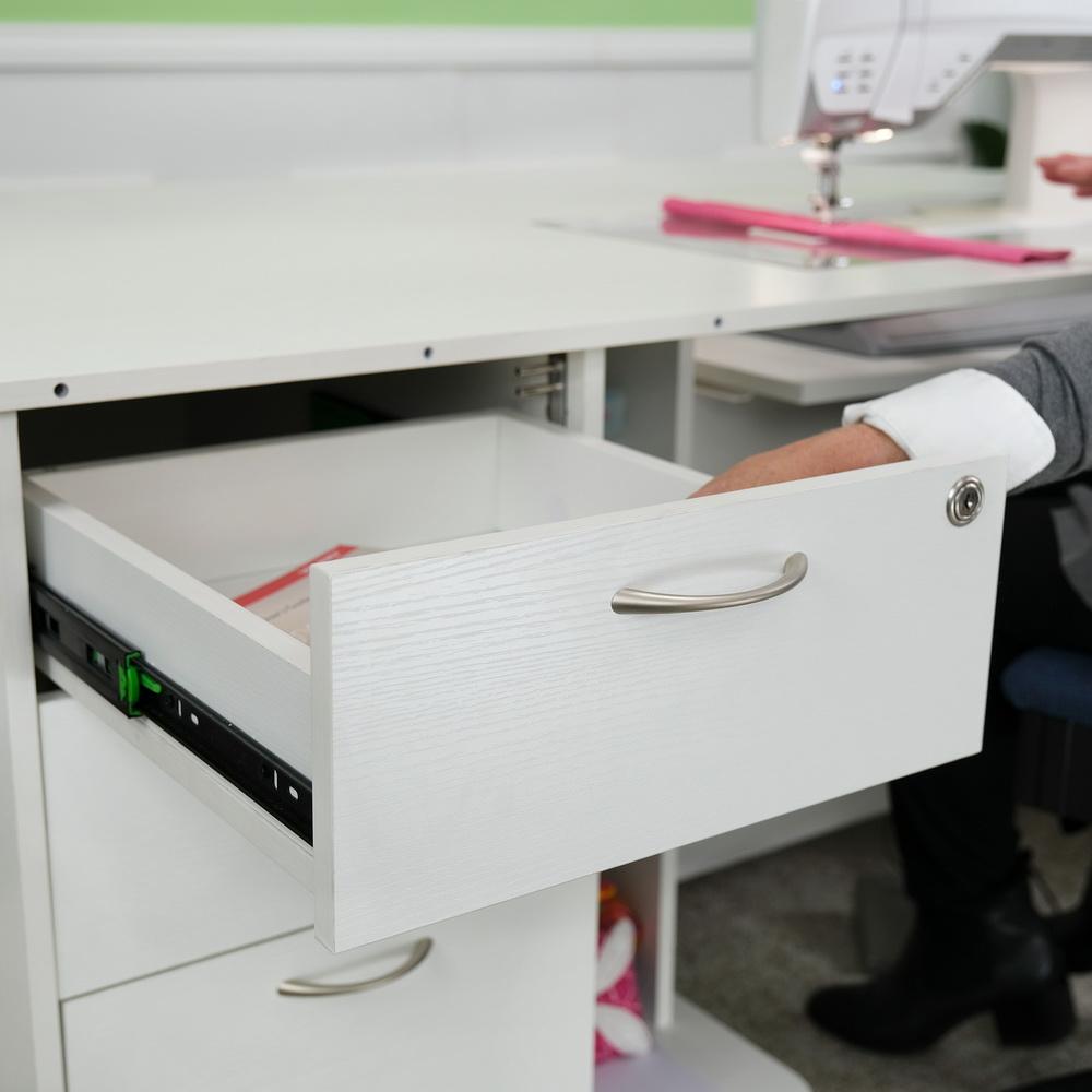 Sydney Lite Sewing Cabinet Electric Lift, Multiple Finishes Available - Sewingmachinesplus.com