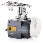 Sewquiet 6000SM brushless 12-coil DC servo motor by Reliable; gray metal body with display panel