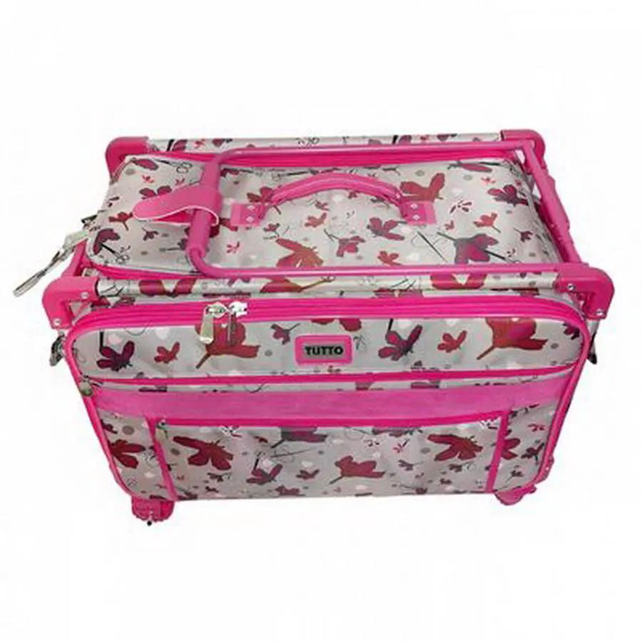 Tutto X - Large Machine on Wheels Daisies - Pink - Sewingmachinesplus.com