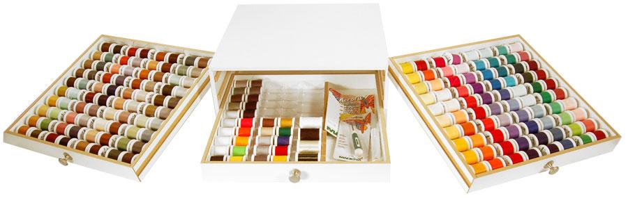 Madeira Aerofil Thread Treasure Chest 194 Spools (White - 200M Spools)