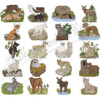Dakota CollectiblesNorth American Wildlife Babies Embroidery Designs - 970347