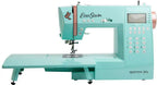 EverSewn Sparrow 30S sewing machine with extension table in teal
