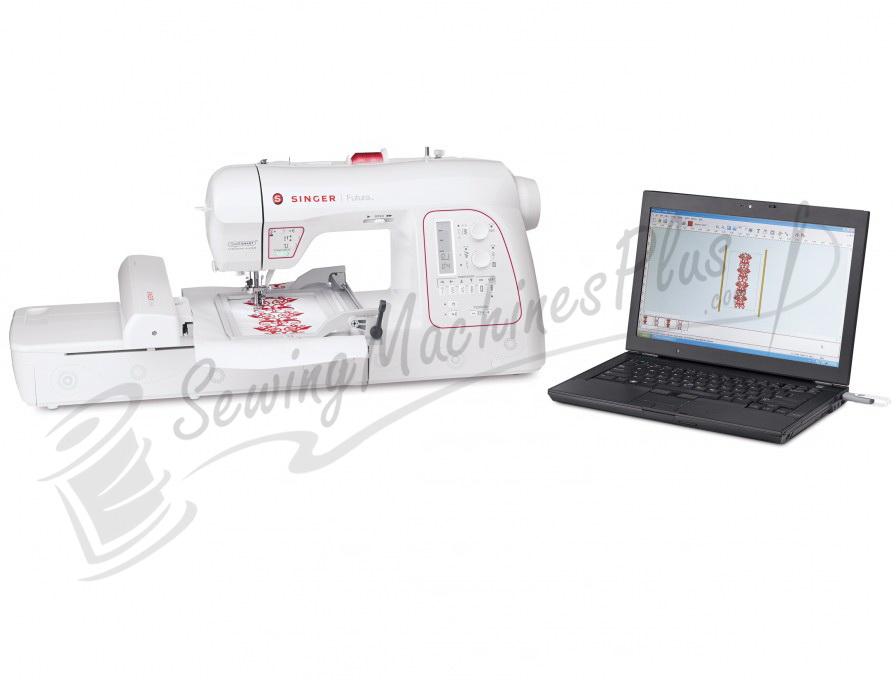 Singer XL-580 Futura I WANT IT ALL SPECIAL! Software, Thread, Stabilizer, 3900 FREE Designs, and More!