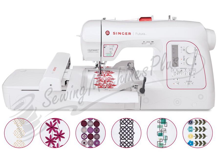 Singer XL-580 Futura I WANT IT ALL SPECIAL! Software, Thread, Stabilizer, 3900 FREE Designs, and More!