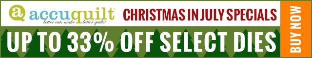 Promotional Banner for Accuquilt with 33% off
