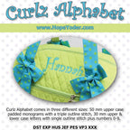 Curlz Alphabet Monogram Embroidery CD - Designs by Hope Yoder