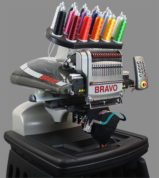 Melco Amaya Bravo Single Head 16 Needle Embroidery Machine - Design ...