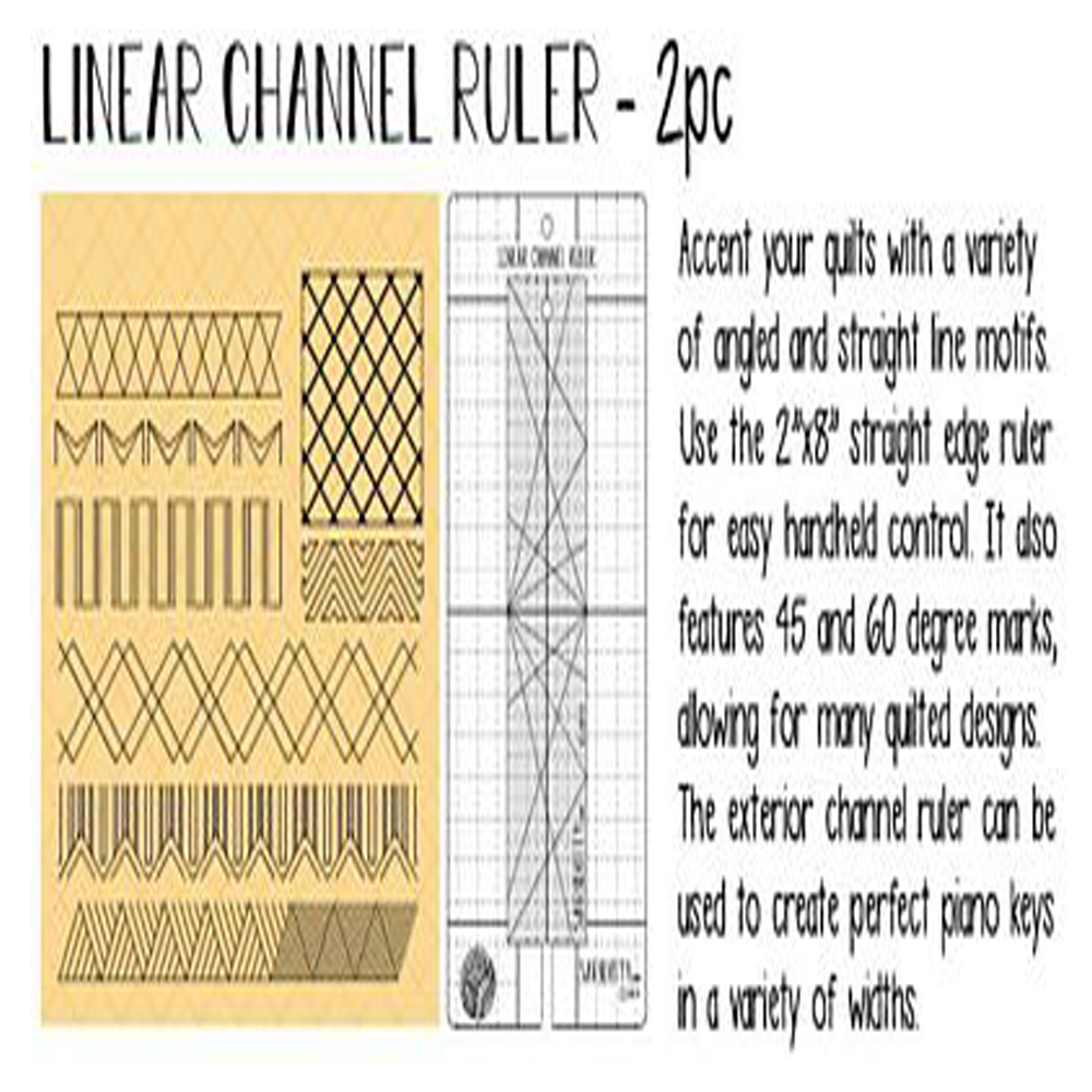 SARIDITTY 2pc Linear Channel Ruler Set