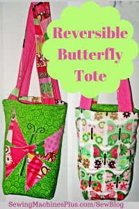 Reversible butterfly tote.